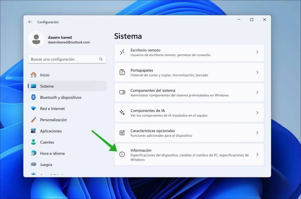 Información