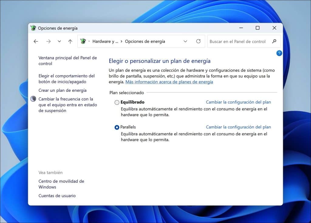 Plan de energía de alto rendimiento