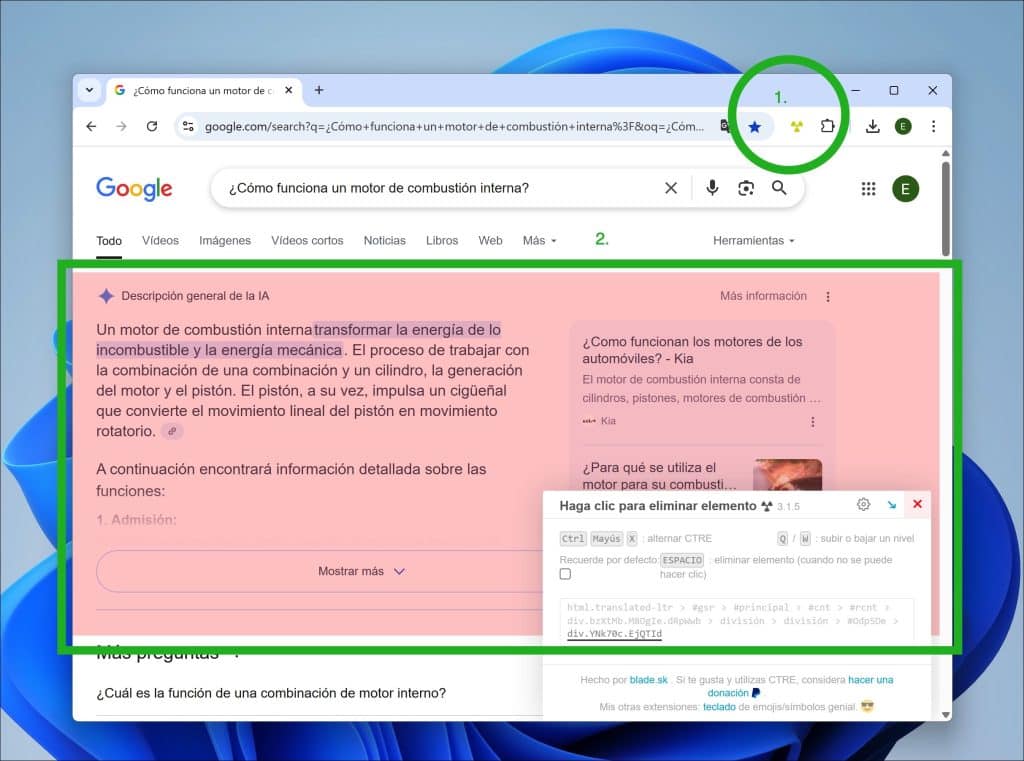 Si ha seleccionado toda el área, entonces haga clic en ella.