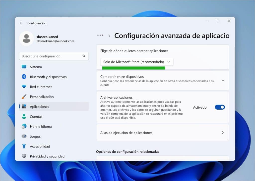 Solo Microsoft Store (recomendado)