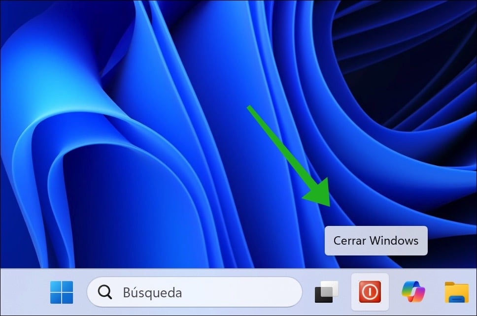 Agregar un botón de apagar computadora a la barra de tareas