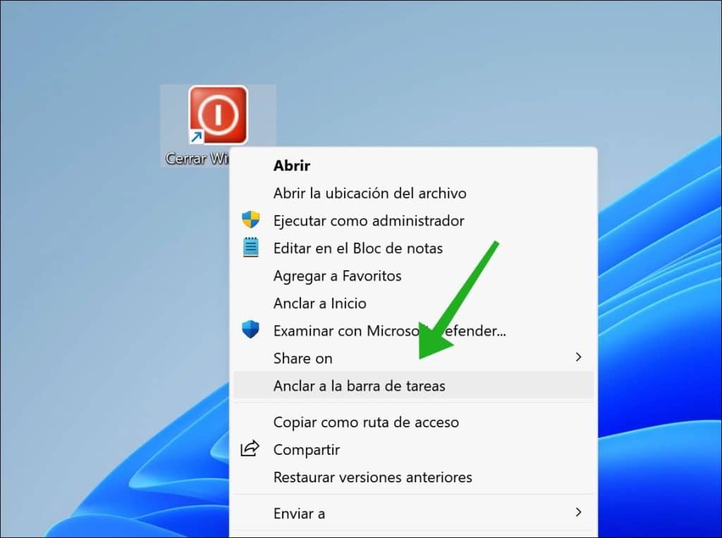 Anclar a la barra de tareas