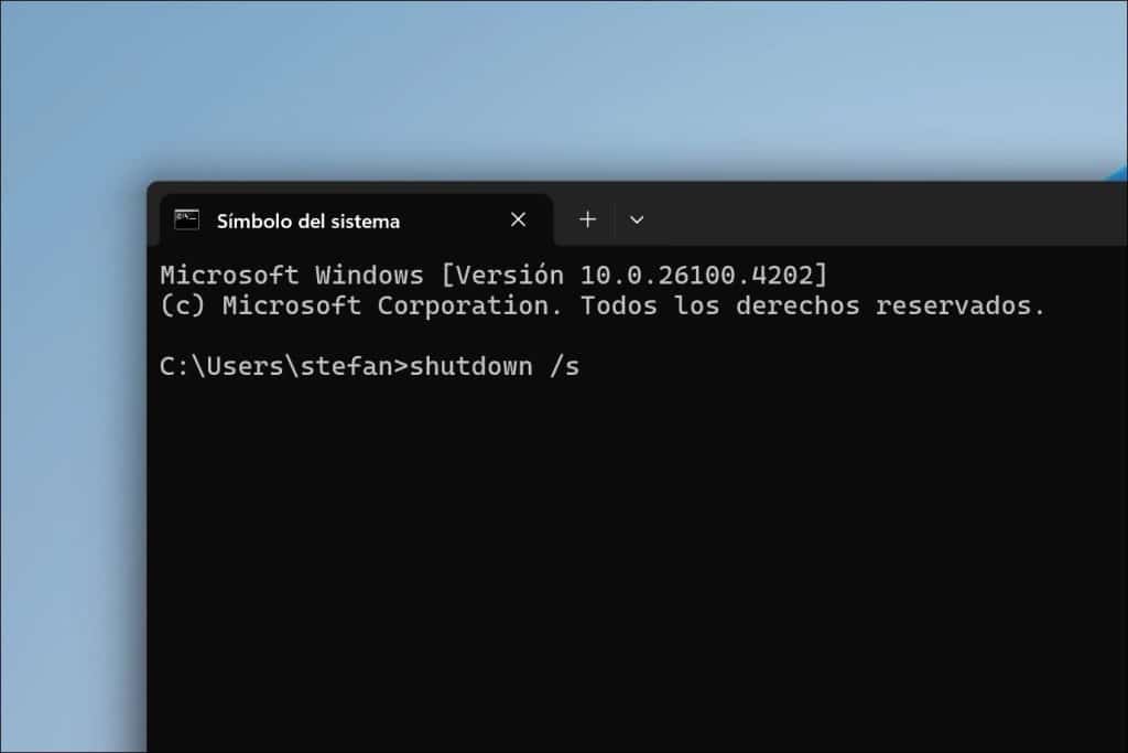 Apagar Windows desde el símbolo del sistema