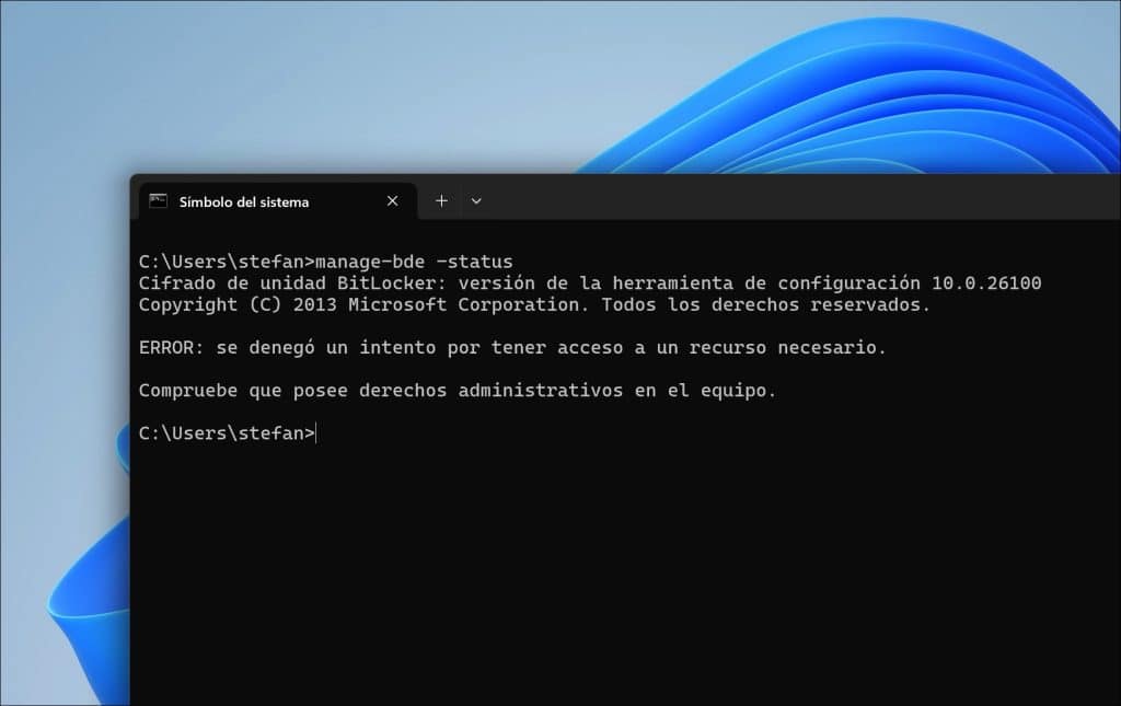 Comprobar el estado de BitLocker