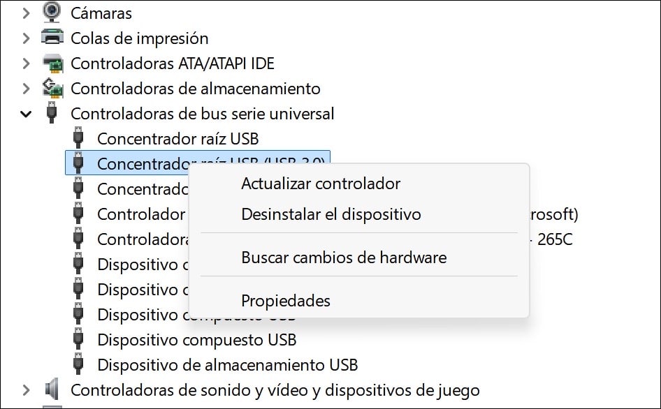 Desinstalar el dispositivo