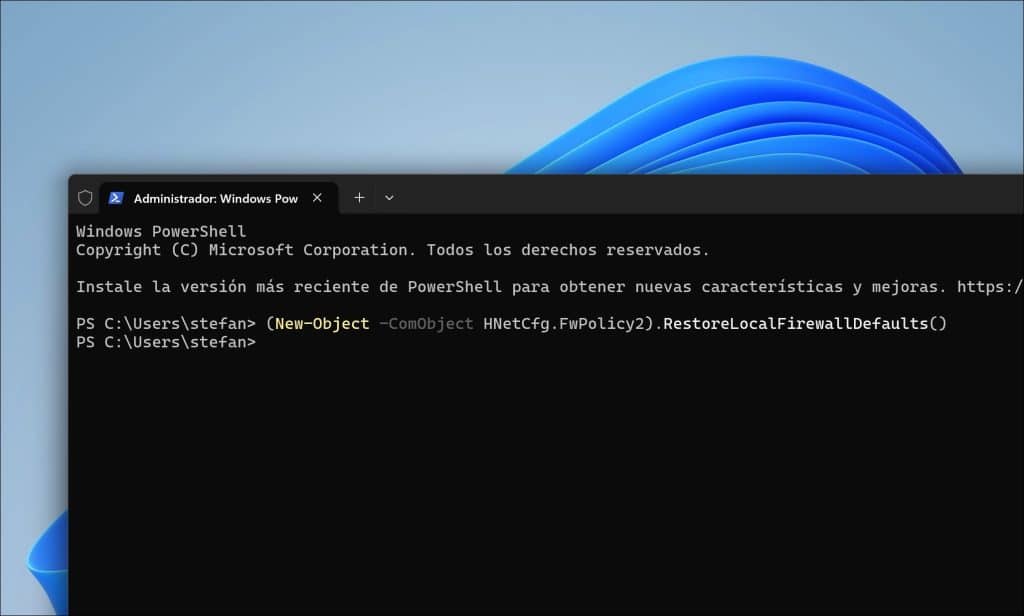 Herstel de firewall via PowerShell
