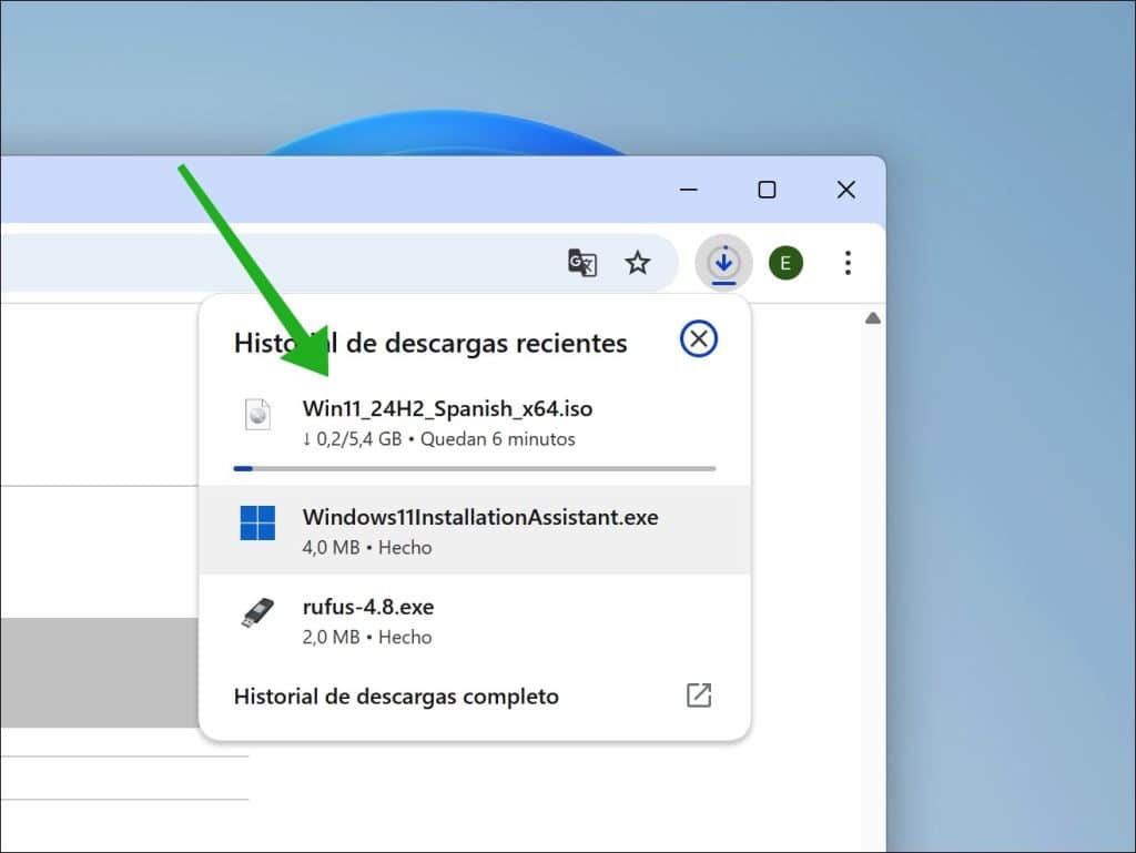 descargando el archivo ISO oficial de Windows 11 del sitio web de Microsoft