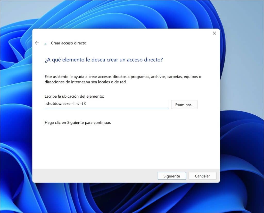 shutdown.exe -f -s -t 0