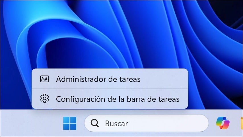 Configuración de la barra de tareas