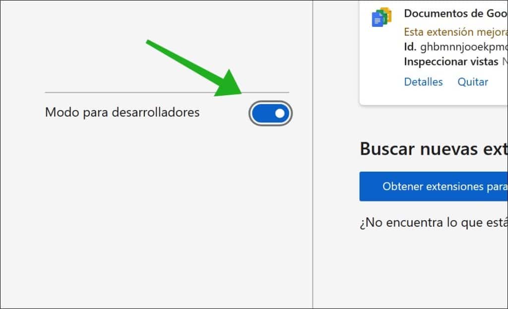 Modo para desarrolladores